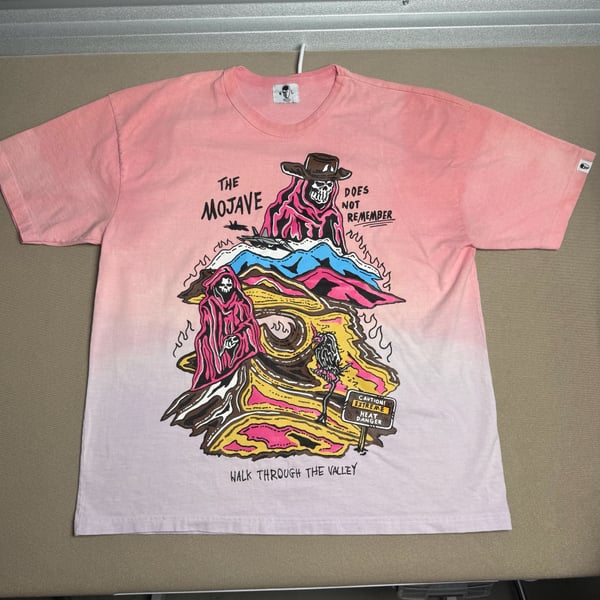 Warren Lotas The Mojave Walk Through The Valley Dip Dye T-Shirt Pink XXL