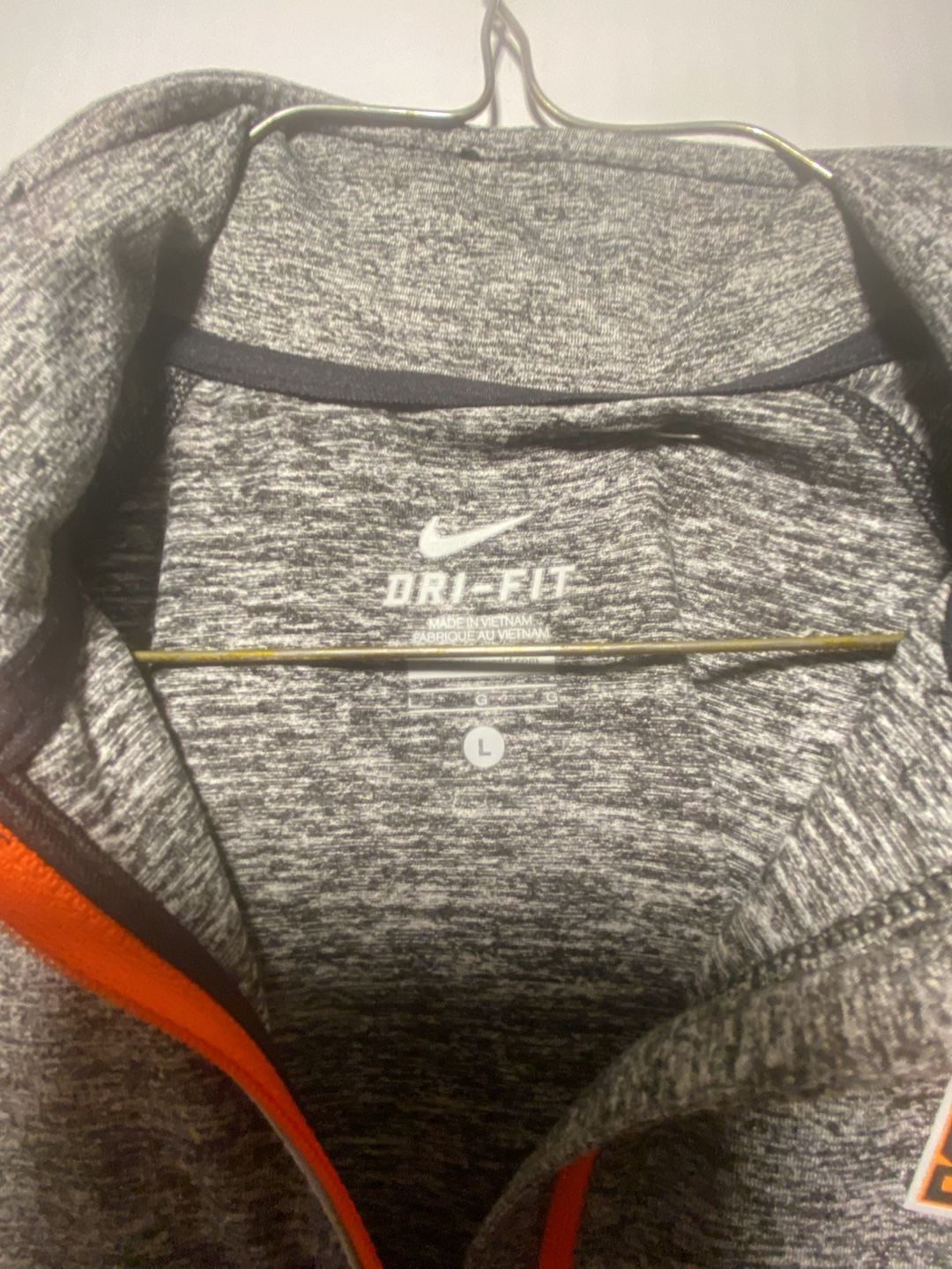 Nike Oklahoma State University Women’s L OSU Dri-Fit Quarter-Zip Pullover Gray 3