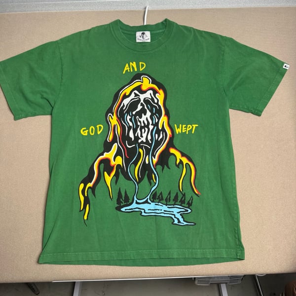 Warren Lotas God and Wept Green T-Shirt XXL