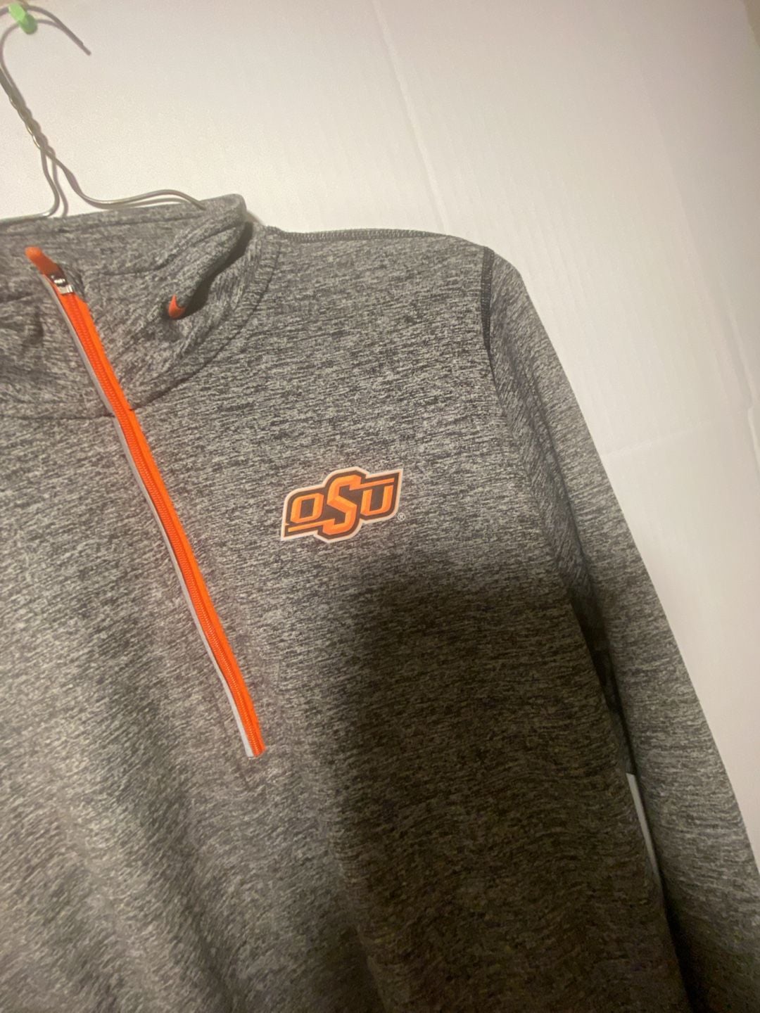 Nike Oklahoma State University Women’s L OSU Dri-Fit Quarter-Zip Pullover Gray 7