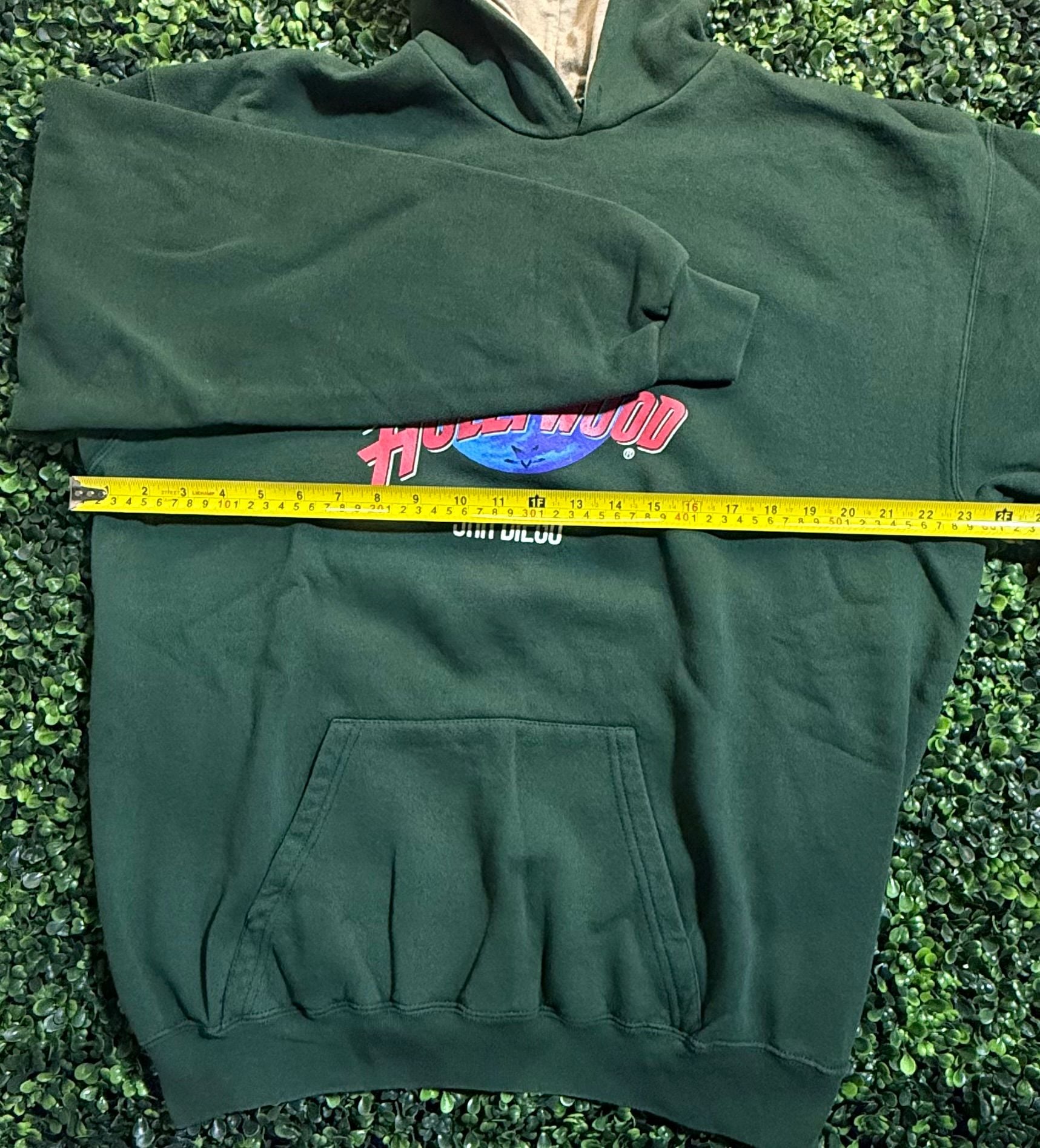 Vintage Planet Hollywood San Diego Green Hoodie Sweatshirt Made in USA 6