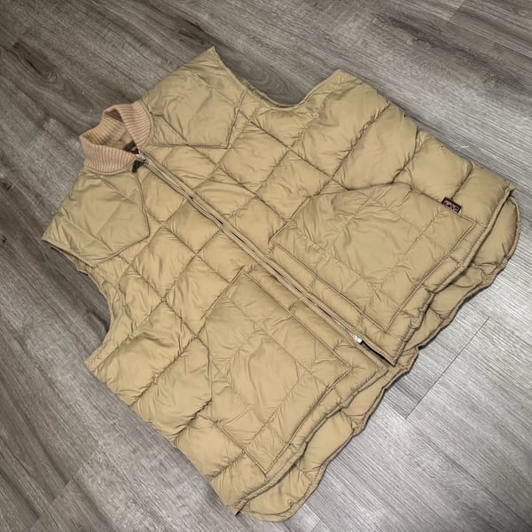Vintage 80s Walls Western Puffer Vest Made in USA Tan XL Tall
