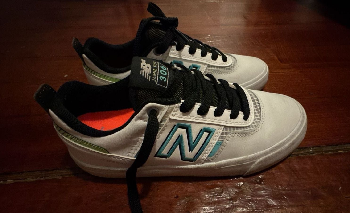 New Balance Numeric Jamie Foy 306 White Aqua Sky Skate Shoes 2