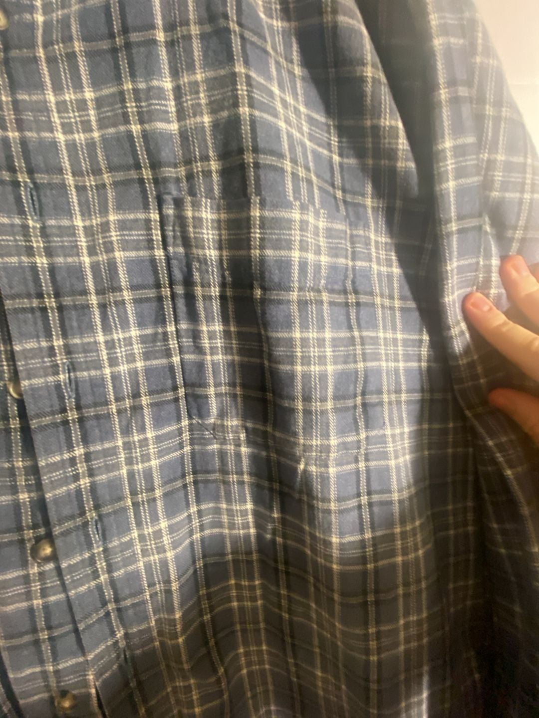 L.L. Bean Men's XXL Tall Blue Plaid Long Sleeve Button-Down Shirt 7