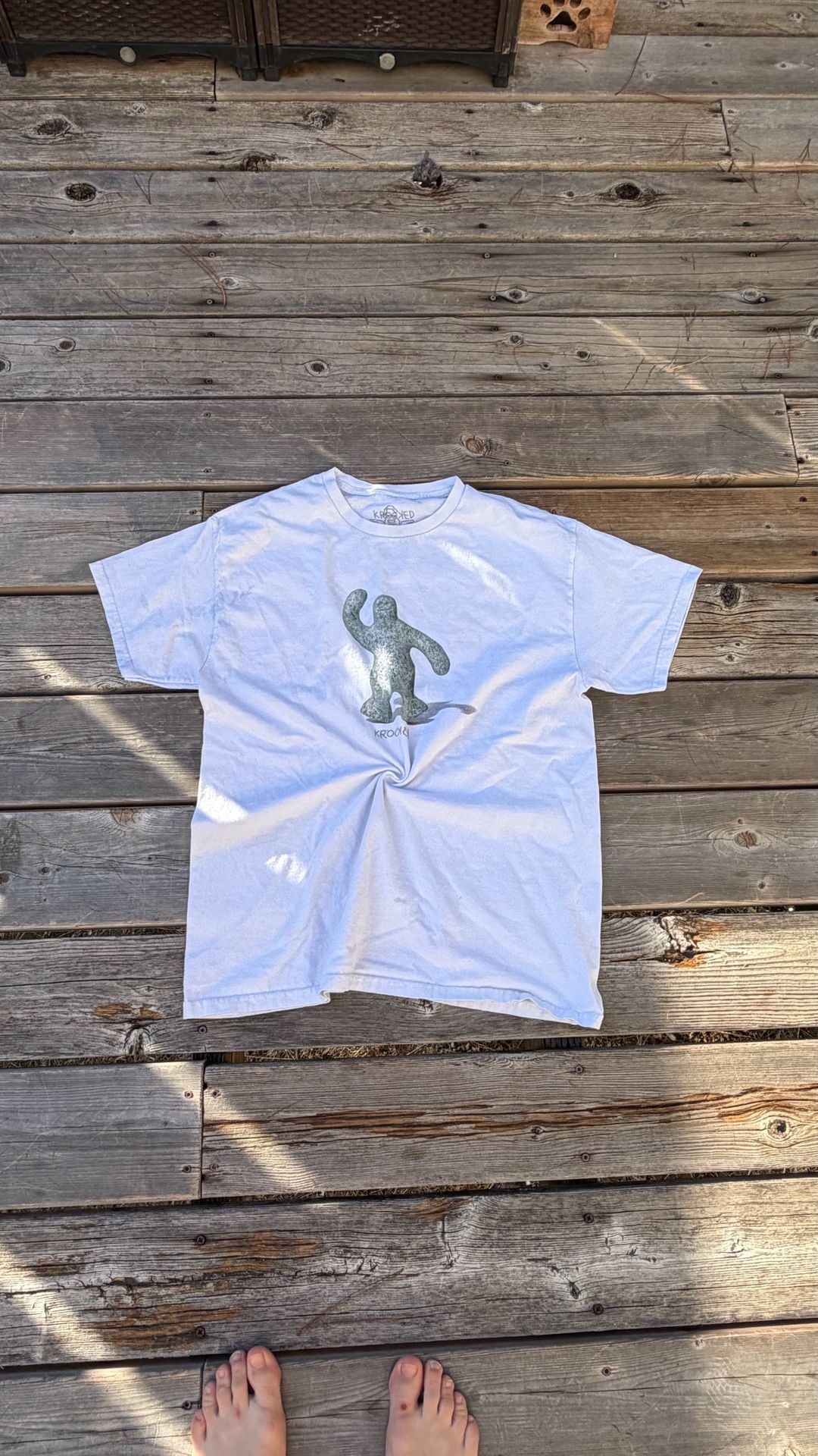 Krooked Skateboards Sasquatch Graphic T-Shirt White Large 2