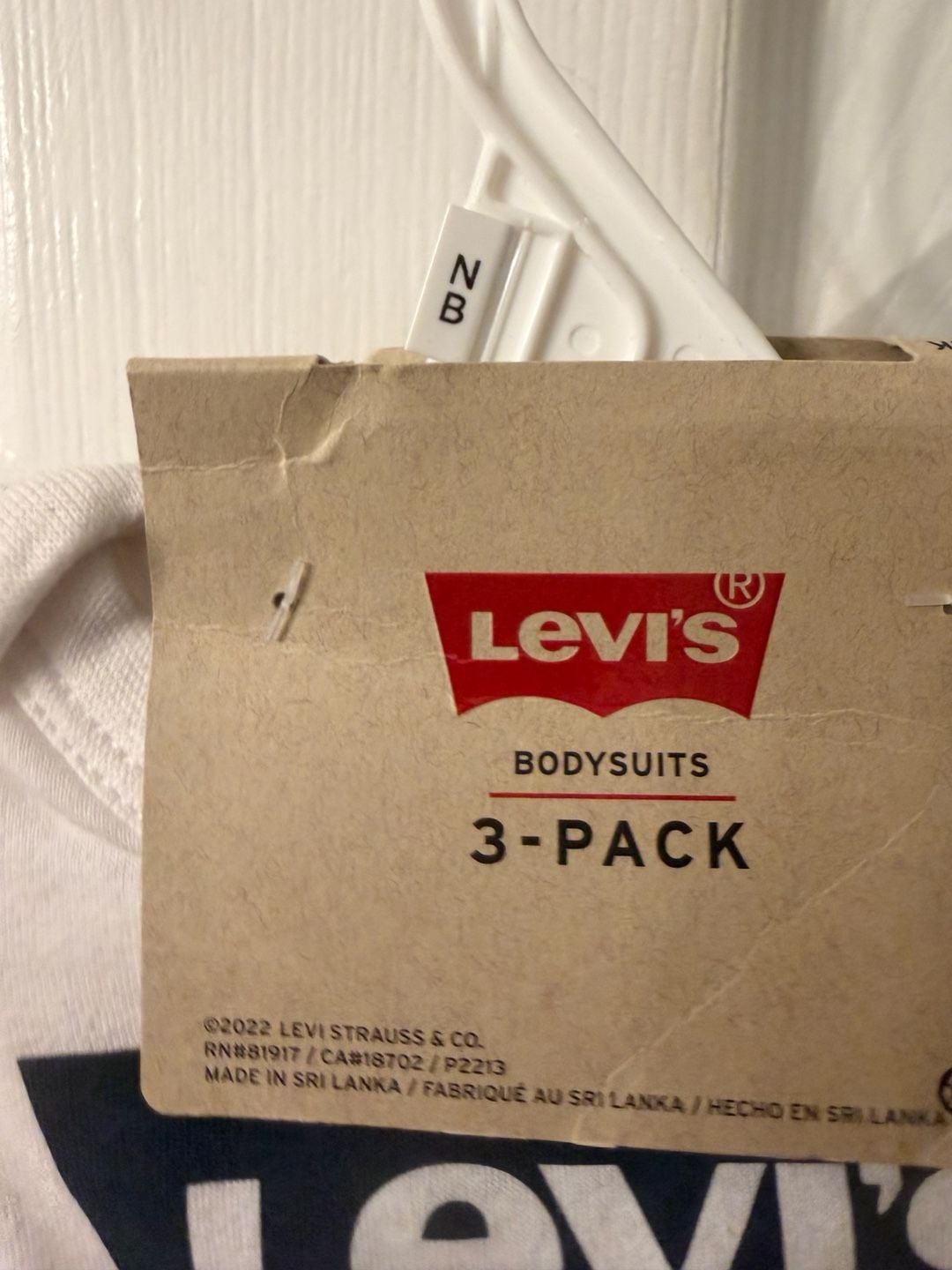 Levi's Three Piece Set Newborn Bodysuits 3-Pack 6