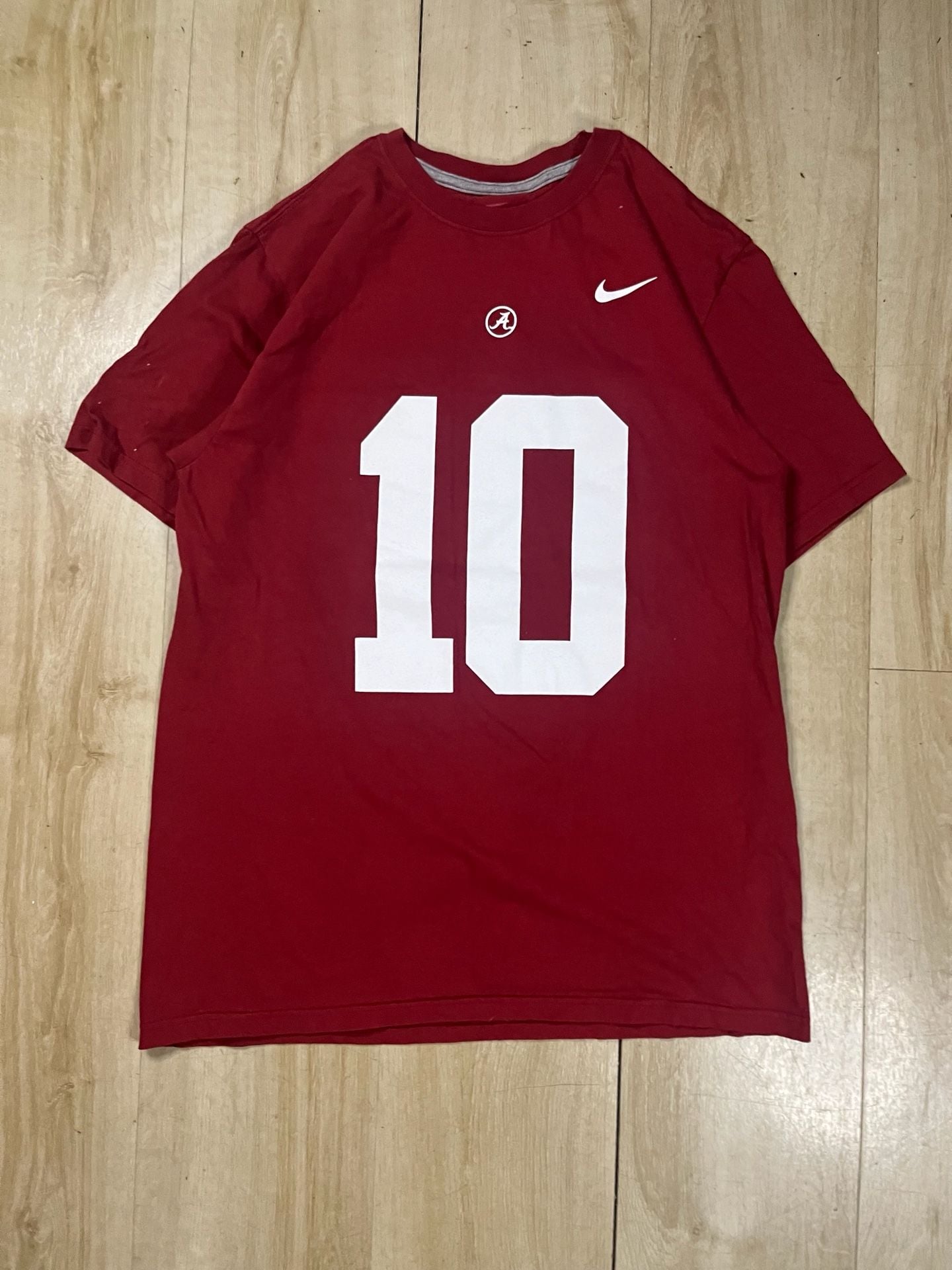 Nike Alabama Crimson Tide #10 Football T-Shirt Jersey Size L 2