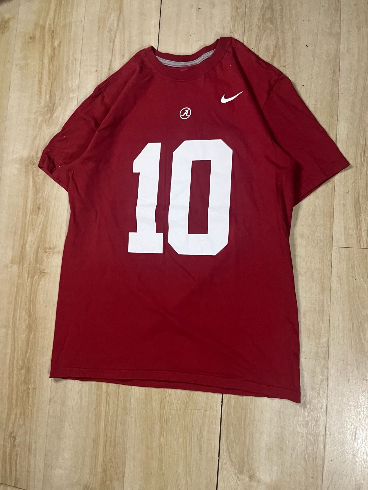 Nike Alabama Crimson Tide #10 Football T-Shirt Jersey Size L 3