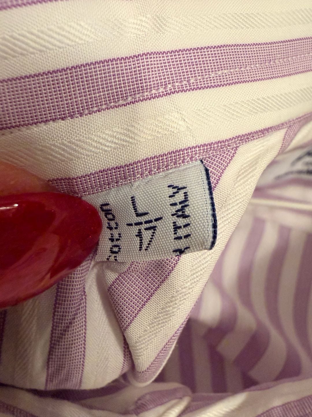 Brioni for Neiman Marcus Purple and White Striped French Cuff Dress Shirt 9