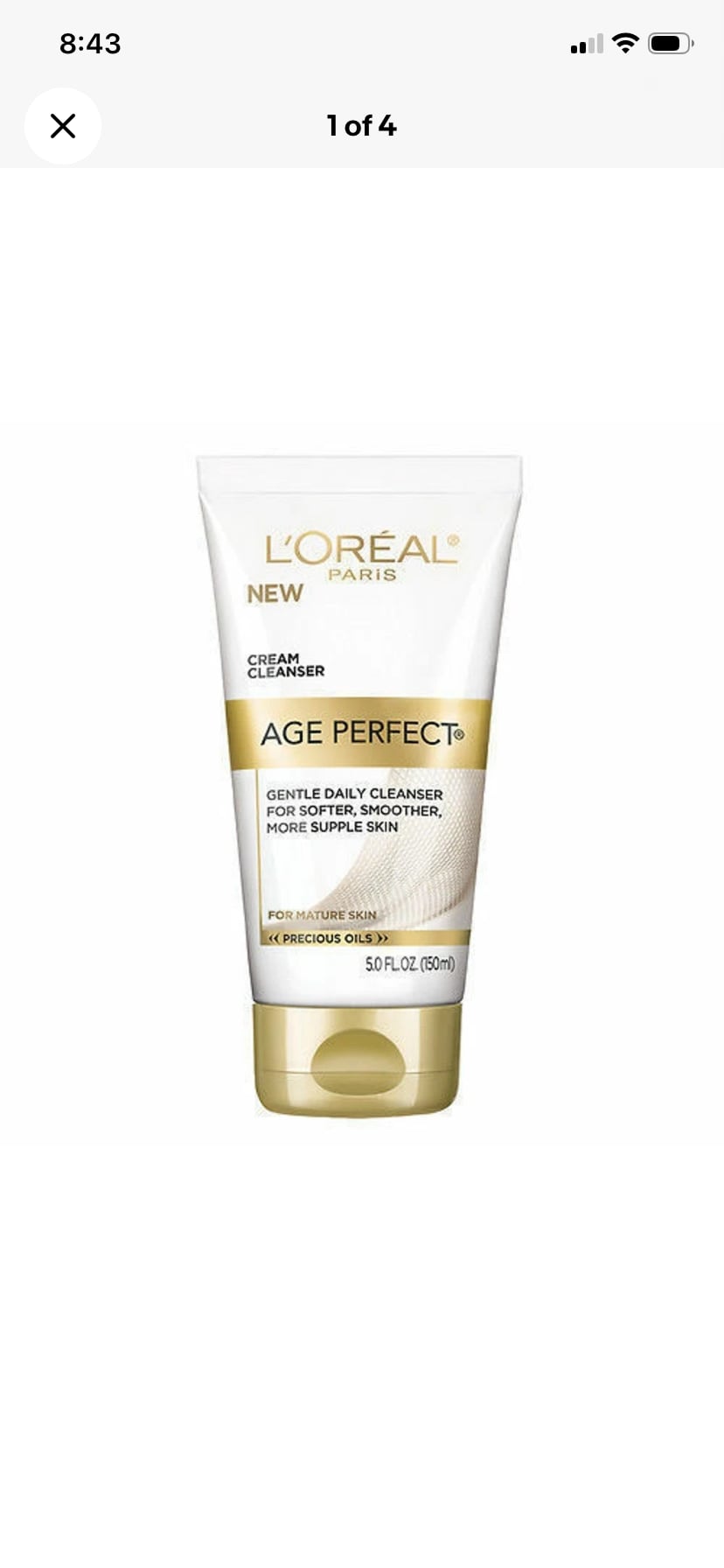 L'Oreal Paris Age Perfect Cream Cleanser 5 fl oz 2