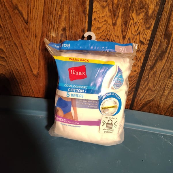 Hanes Cool Comfort Cotton Briefs Size 7/L Value Pack 5-Pack