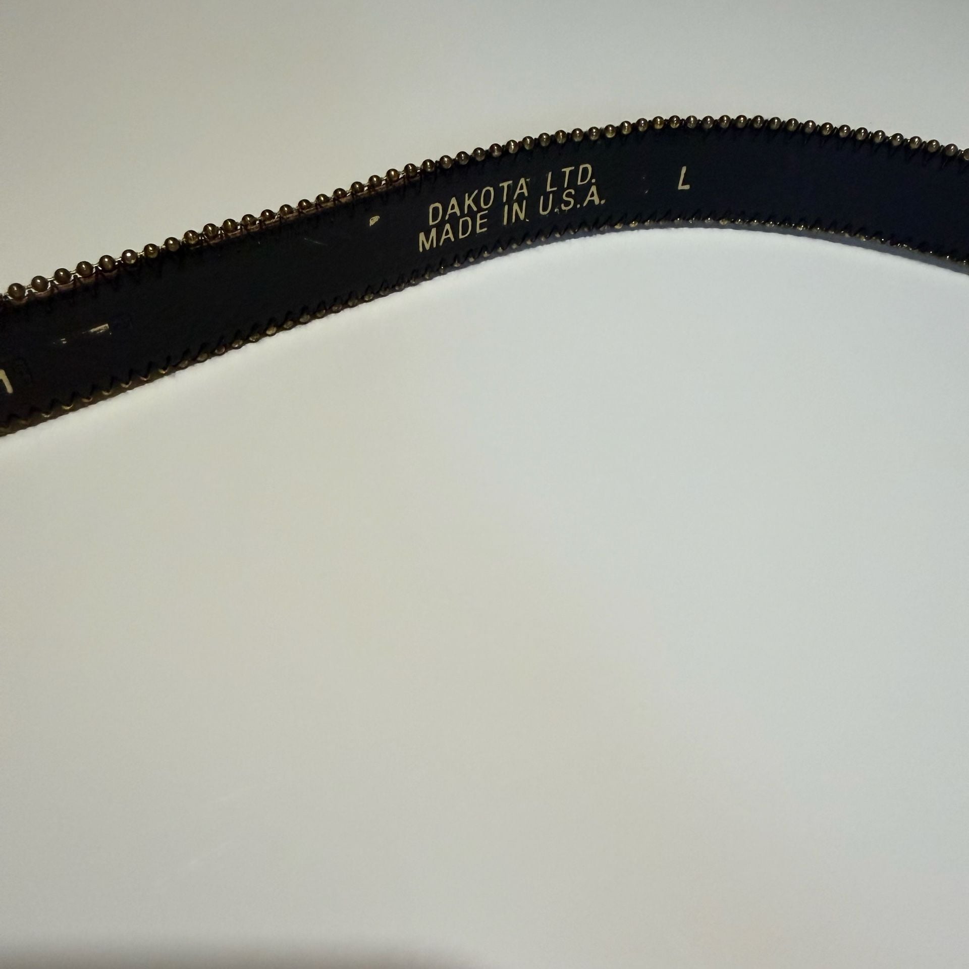 Dakota Ltd Vintage Abstract Print Leather Belt Size L Western Cowgirl 2