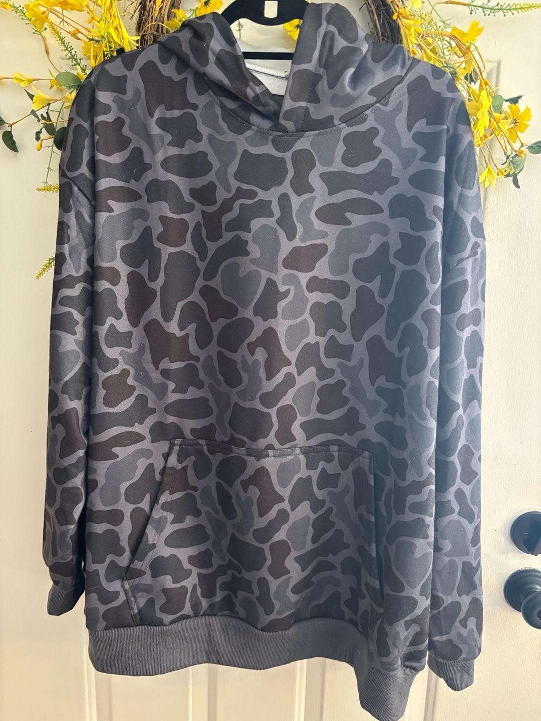 birdie Hoodie Sweatshirt Size 2XL Black Gray Camo 2