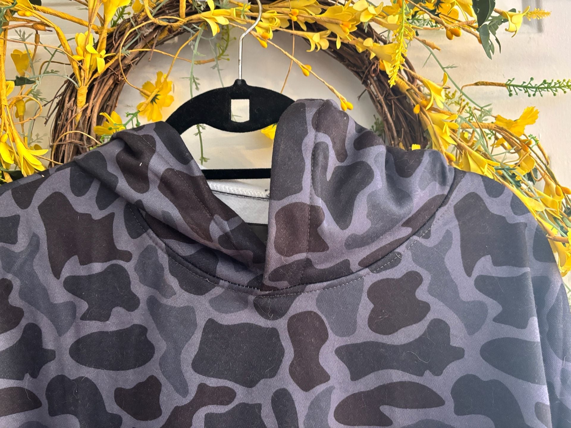 birdie Hoodie Sweatshirt Size 2XL Black Gray Camo 4