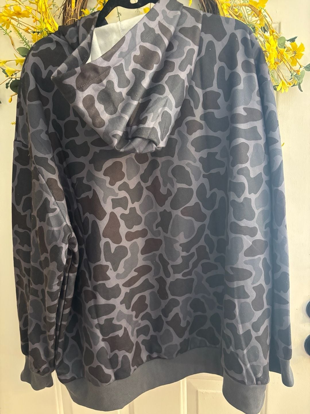 birdie Hoodie Sweatshirt Size 2XL Black Gray Camo 5