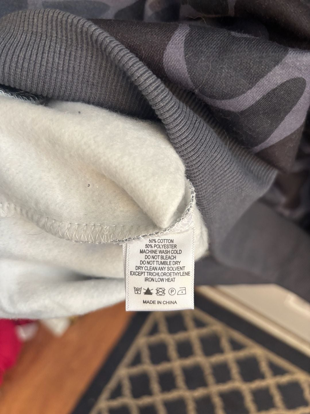 birdie Hoodie Sweatshirt Size 2XL Black Gray Camo 6