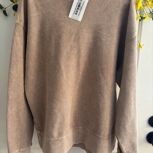 Moon Ryder Corded Perfection Hoodie Size XL Light Mocha