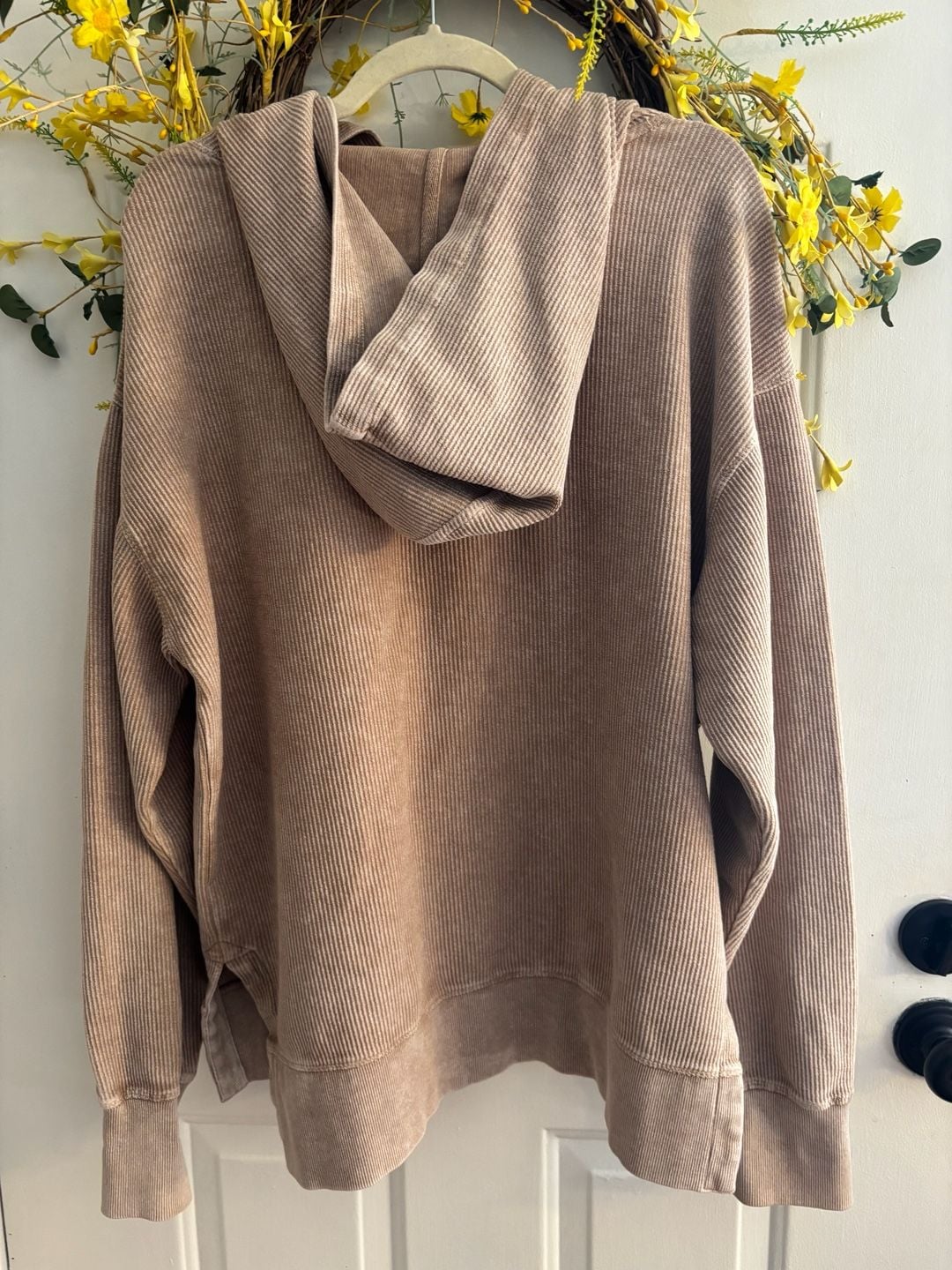 Moon Ryder Corded Perfection Hoodie Size XL Light Mocha 4