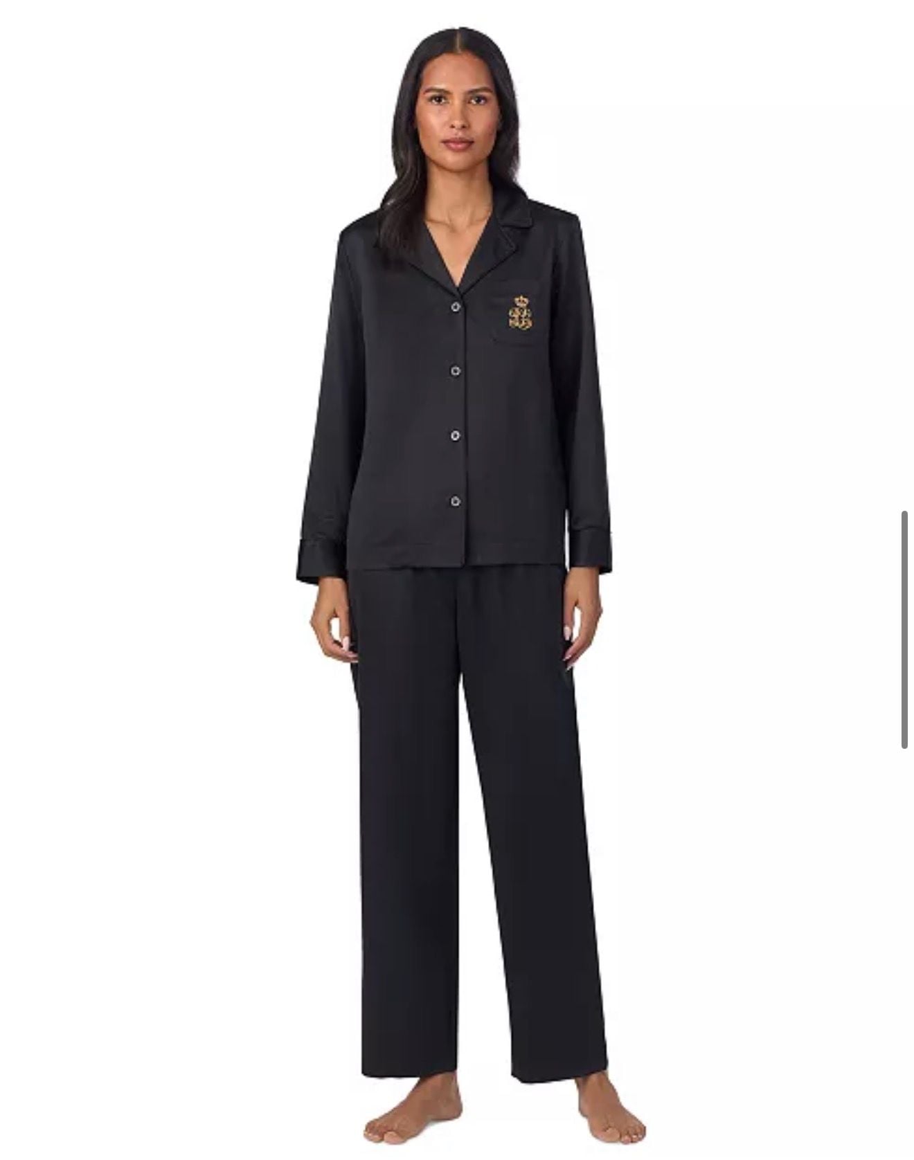 Lauren Ralph Lauren Women's 2-Piece Garment Black Pajama Set 3X W/tags new 1
