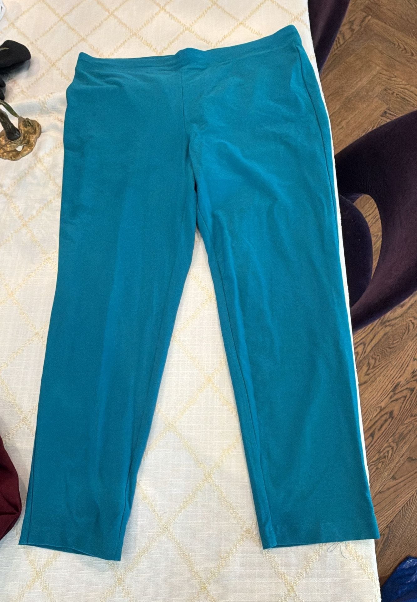Eileen Fisher Jewel Slim Ankle Pant Size XL Teal Blue New with Tags XL 2