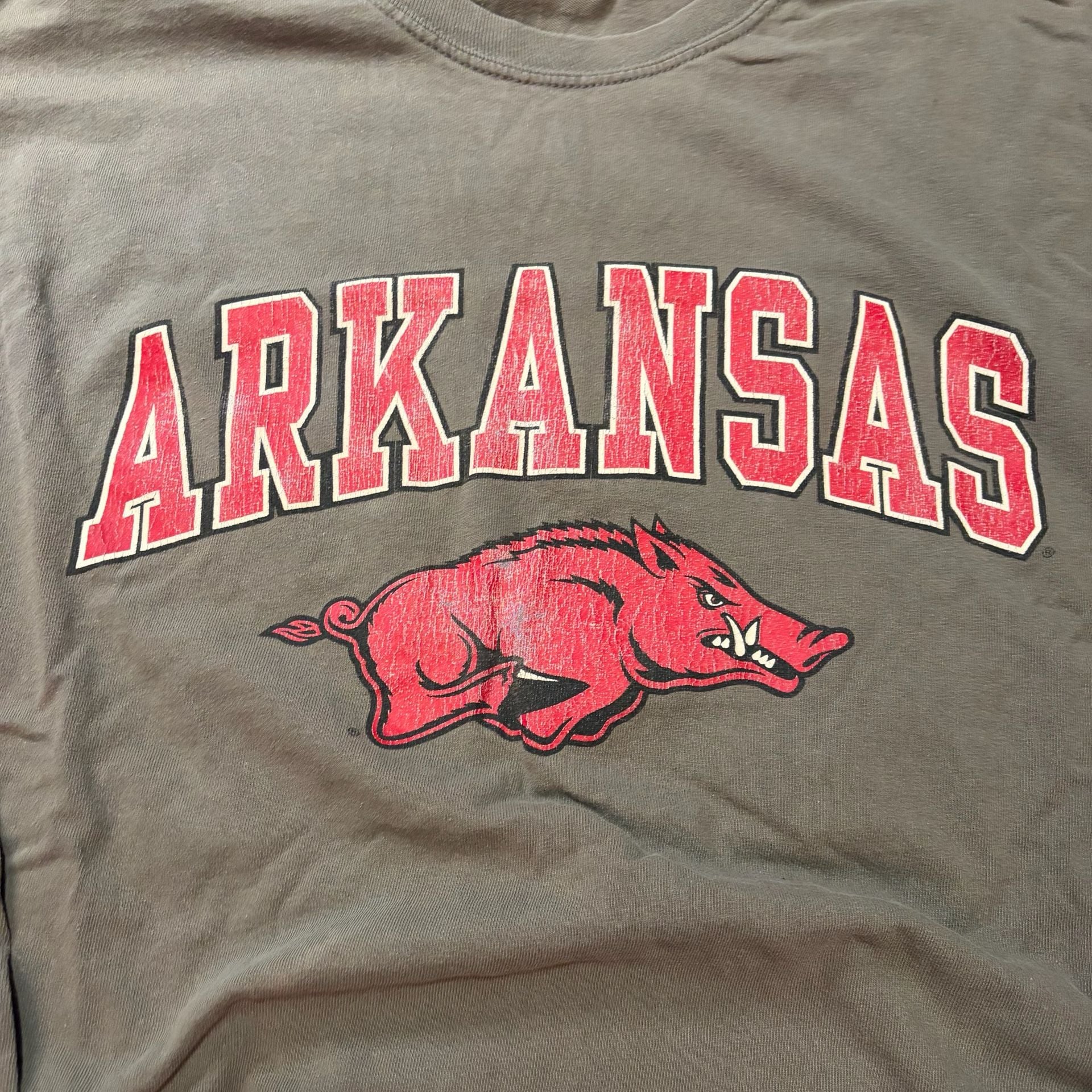 Arkansas Razorbacks Long Sleeve T-Shirt Grey Size Large 3