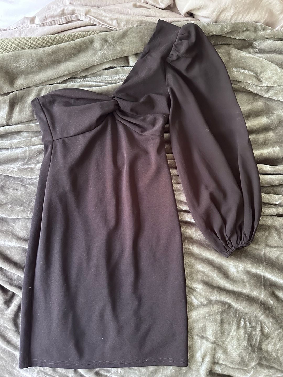Fashion Nova Asymmetrical Black Dress Small 3