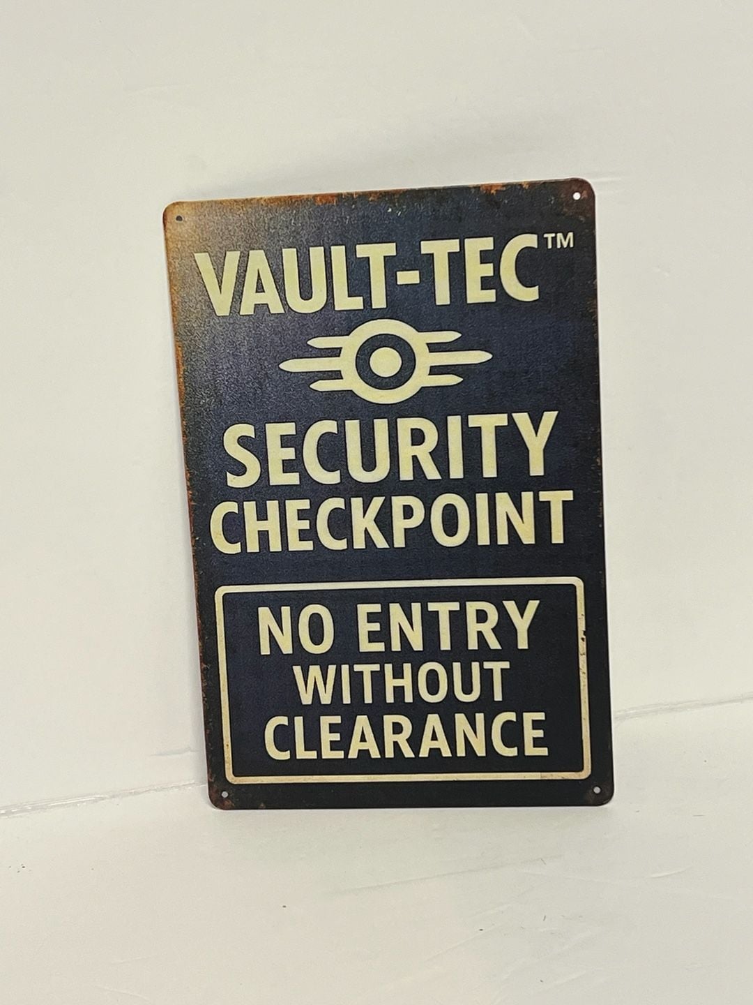 Fallout Vault-Tec Security Checkpoint Metal Tin Sign 1