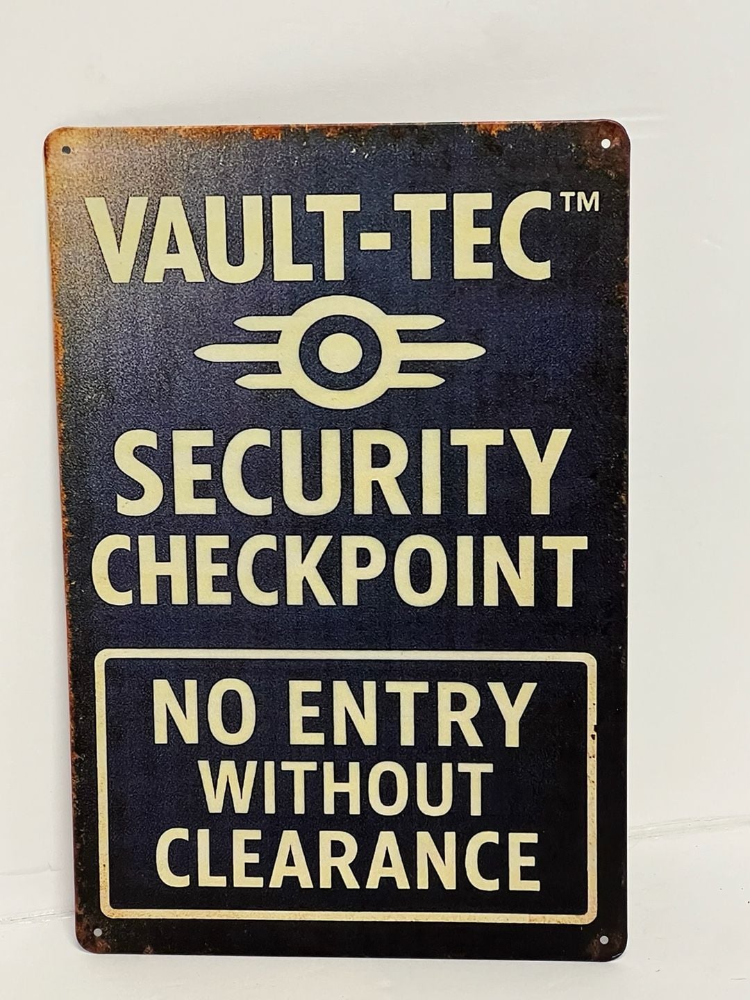 Fallout Vault-Tec Security Checkpoint Metal Tin Sign 2