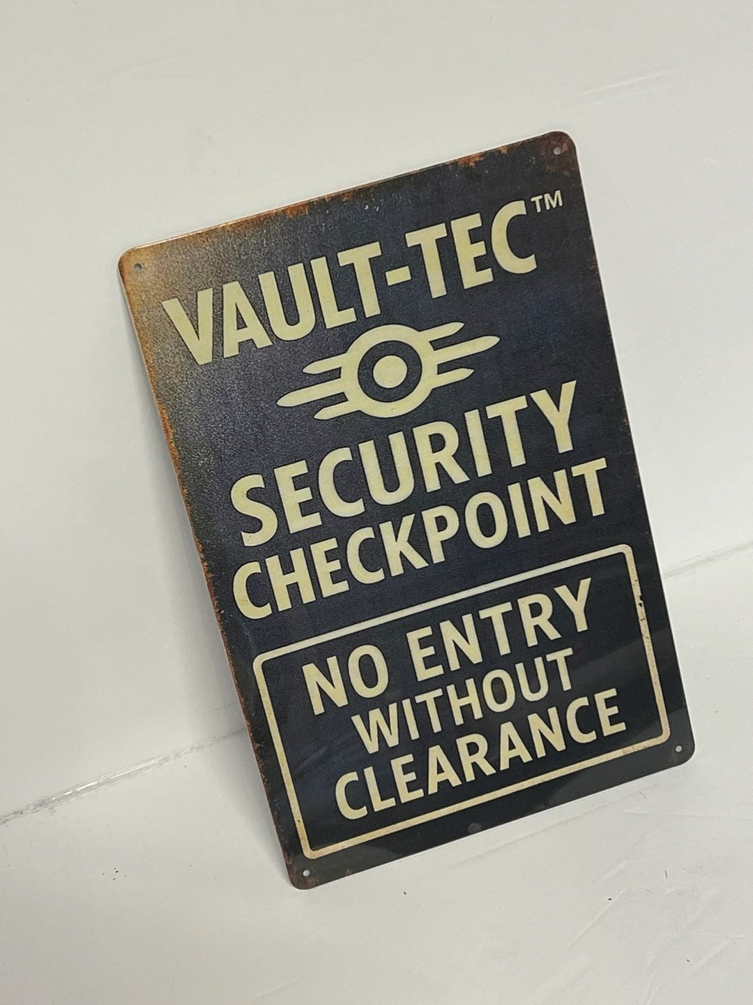 Fallout Vault-Tec Security Checkpoint Metal Tin Sign 4