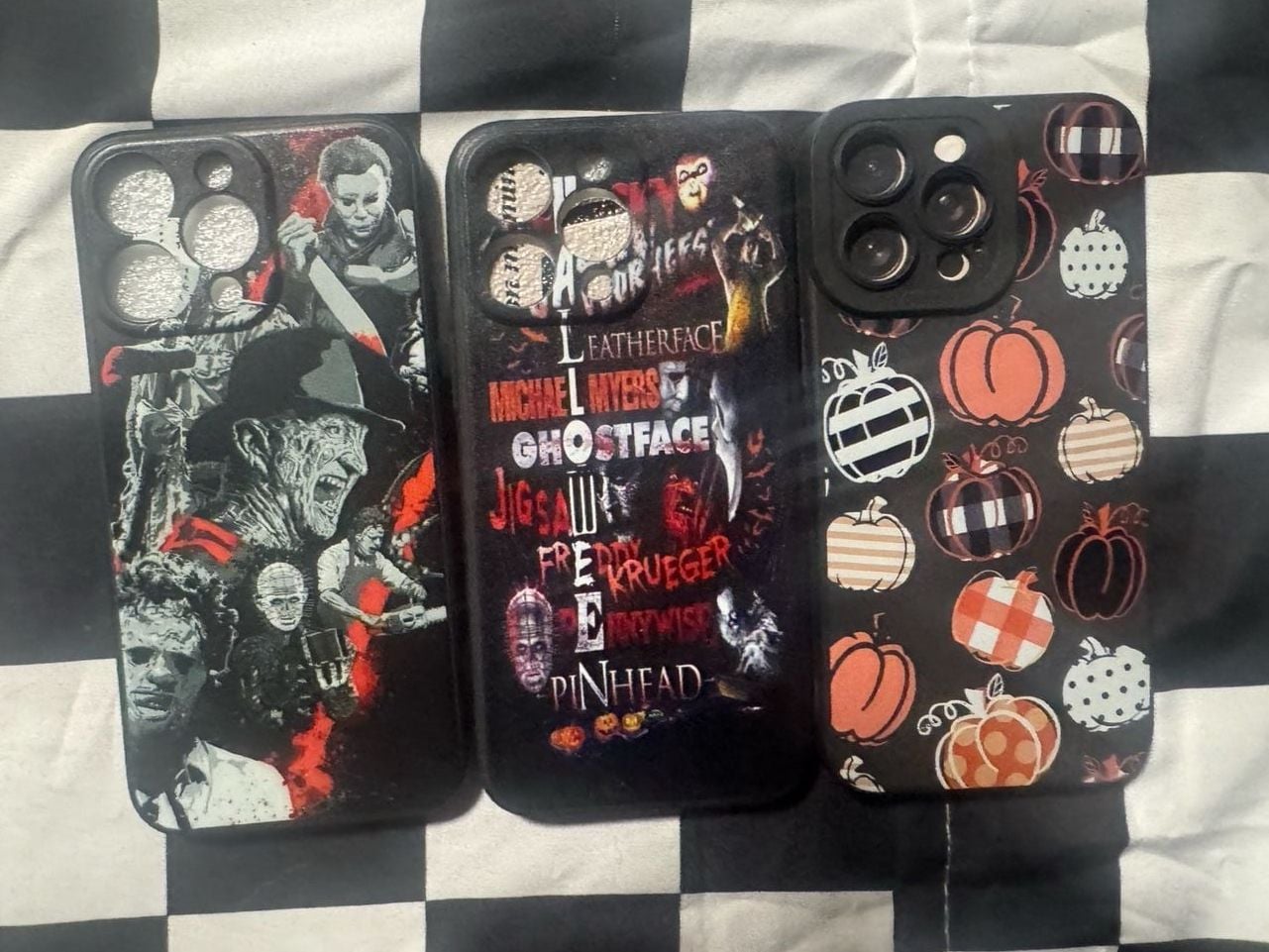 Horror Movie Villain Collage iPhone Case set of 3 1