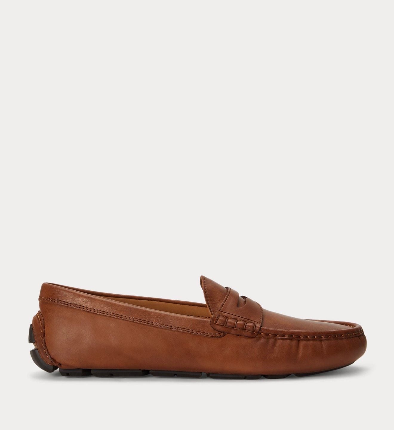 Polo Ralph Lauren Men's Brown Leather Penny Loafers Driving Shoes cognac size 10 3