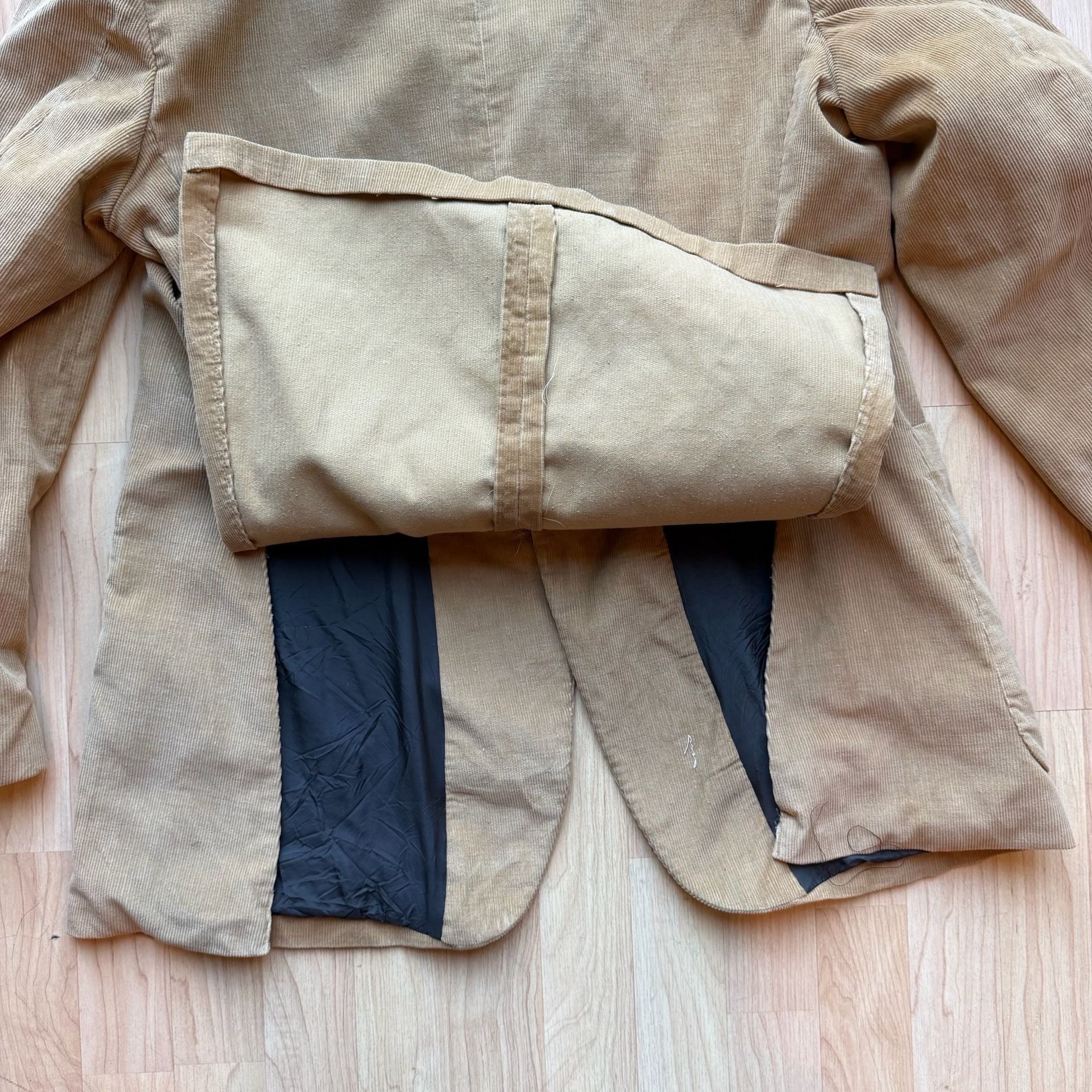 Vintage Tan Corduroy Blazer Jacket with Patch Pockets Mens M 9