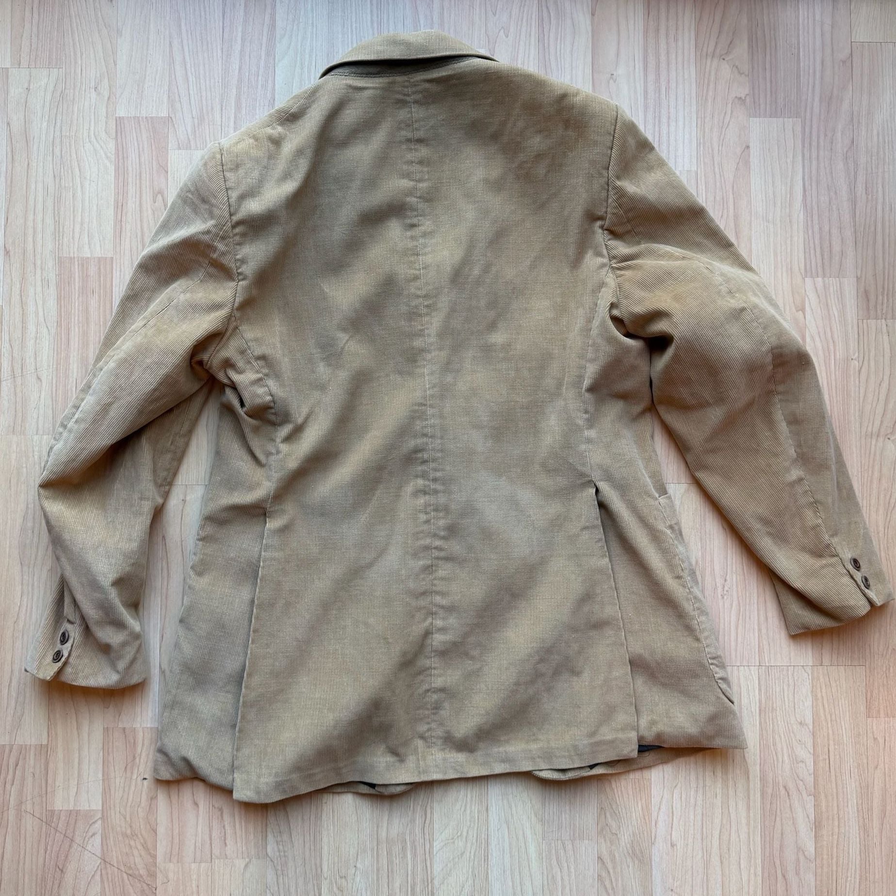 Vintage Tan Corduroy Blazer Jacket with Patch Pockets Mens M 8