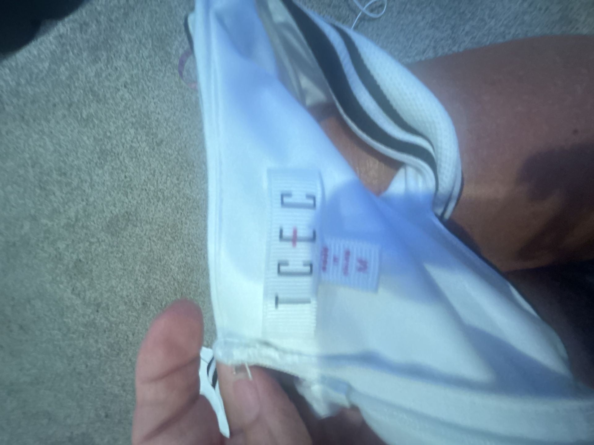 TCEC Active Dress Size M White Striped Athletic Skirt with Shorts 4