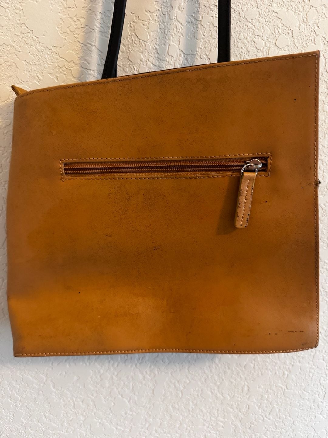 Cleo & Patek Leather Shoulder Bag Tan And Black 10