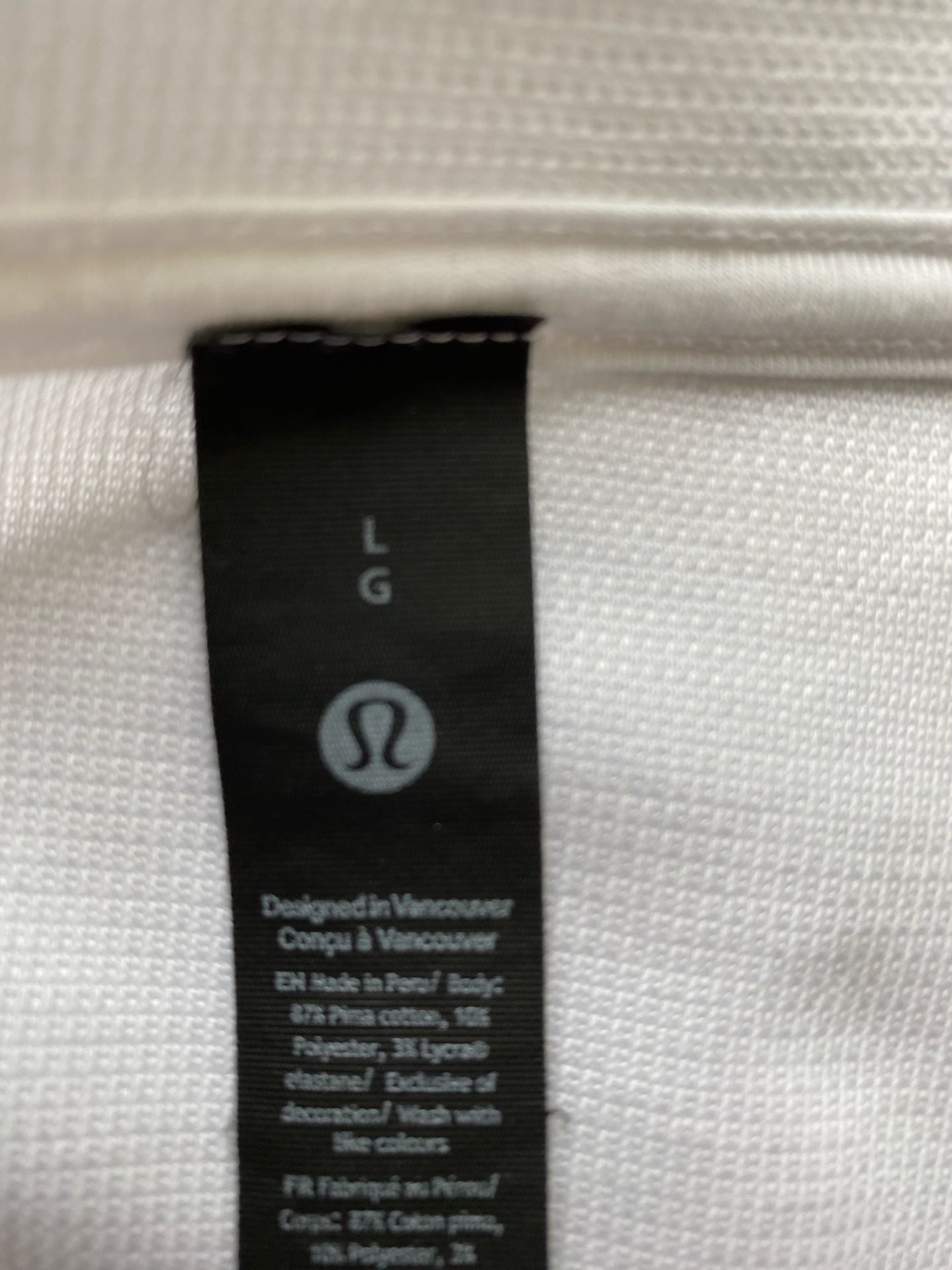 Lululemon Henley Size L White Pima Cotton Long Sleeve 3