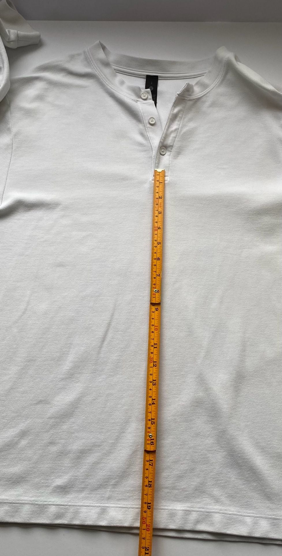 Lululemon Henley Size L White Pima Cotton Long Sleeve 6