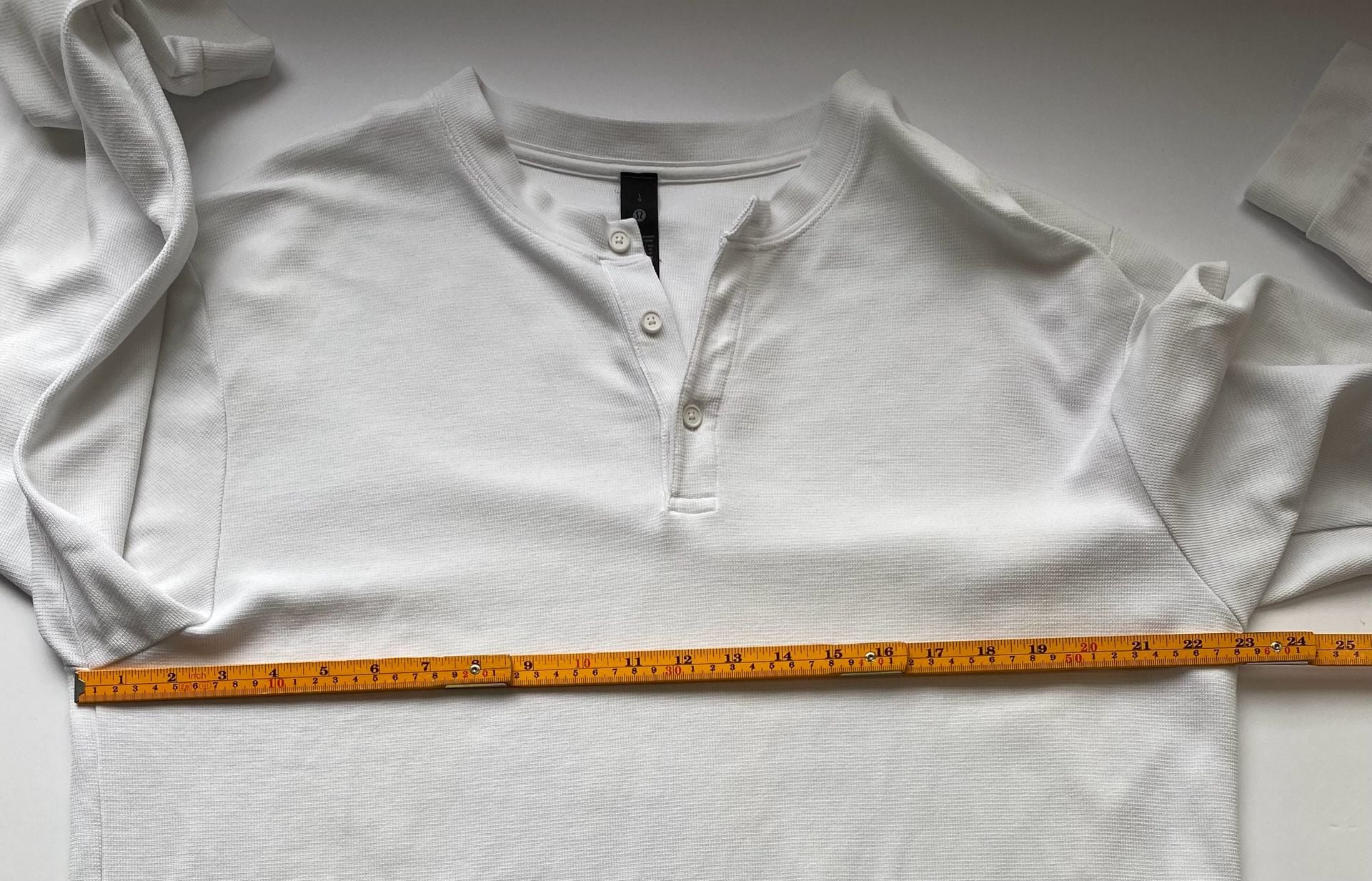 Lululemon Henley Size L White Pima Cotton Long Sleeve 8