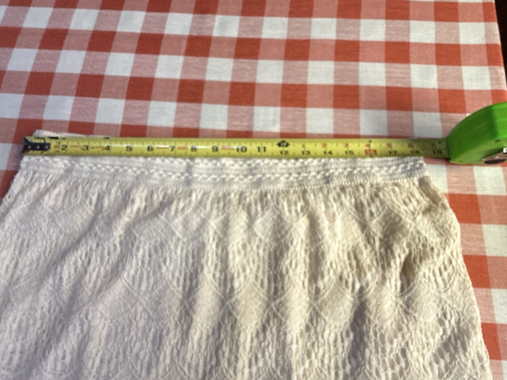 Bongo Plus Crochet Skirt Size 1X White Fringe Boho Mini 5