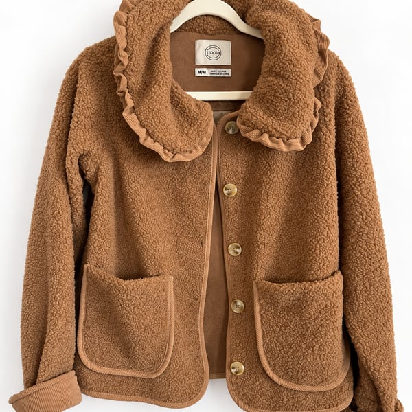 Stoodh Medium Collared Sherpa Jacket, NWT