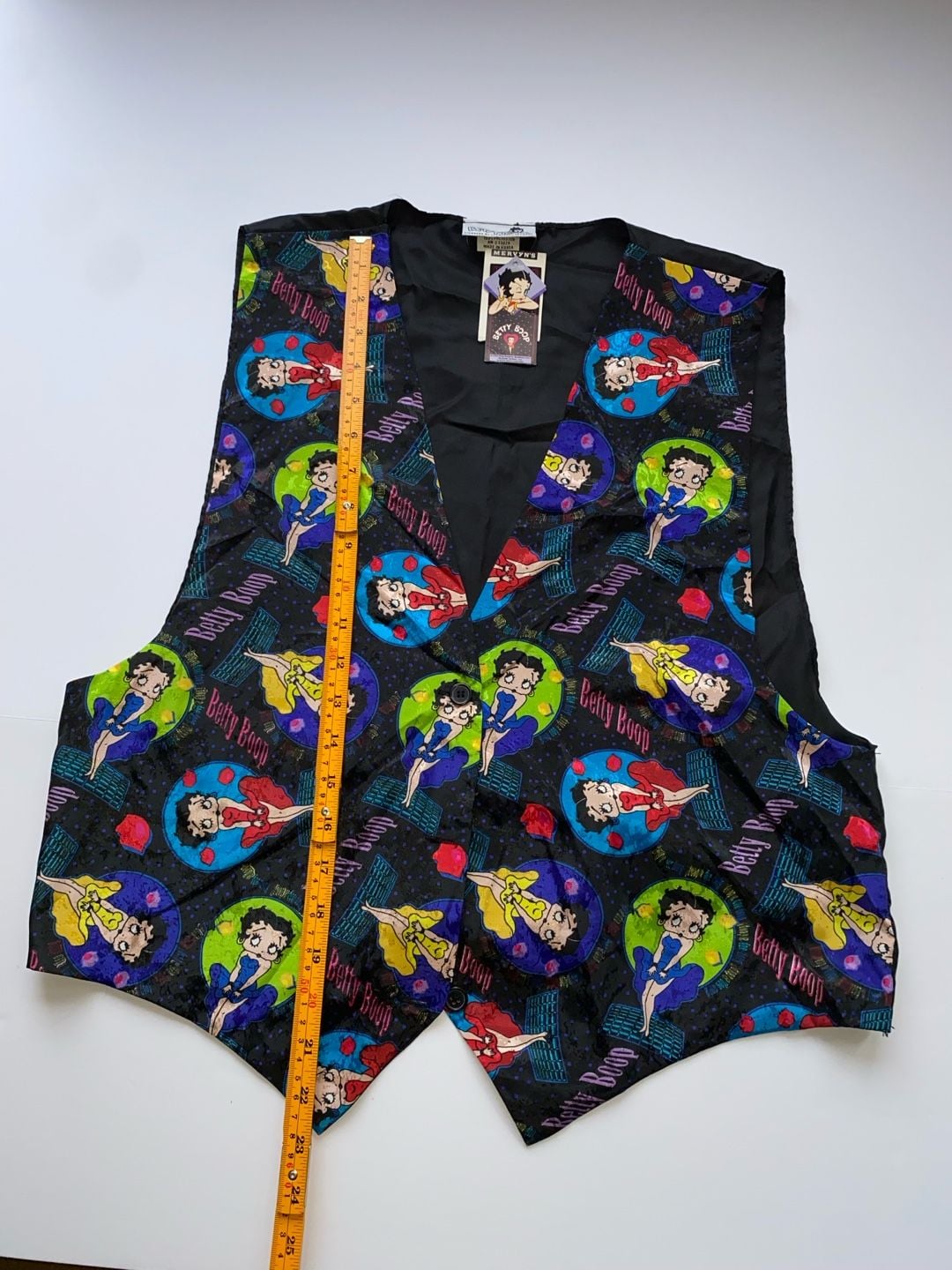 VTG new with tags. Betty Boop vest size M/L black poly 90’s Vintage. 7