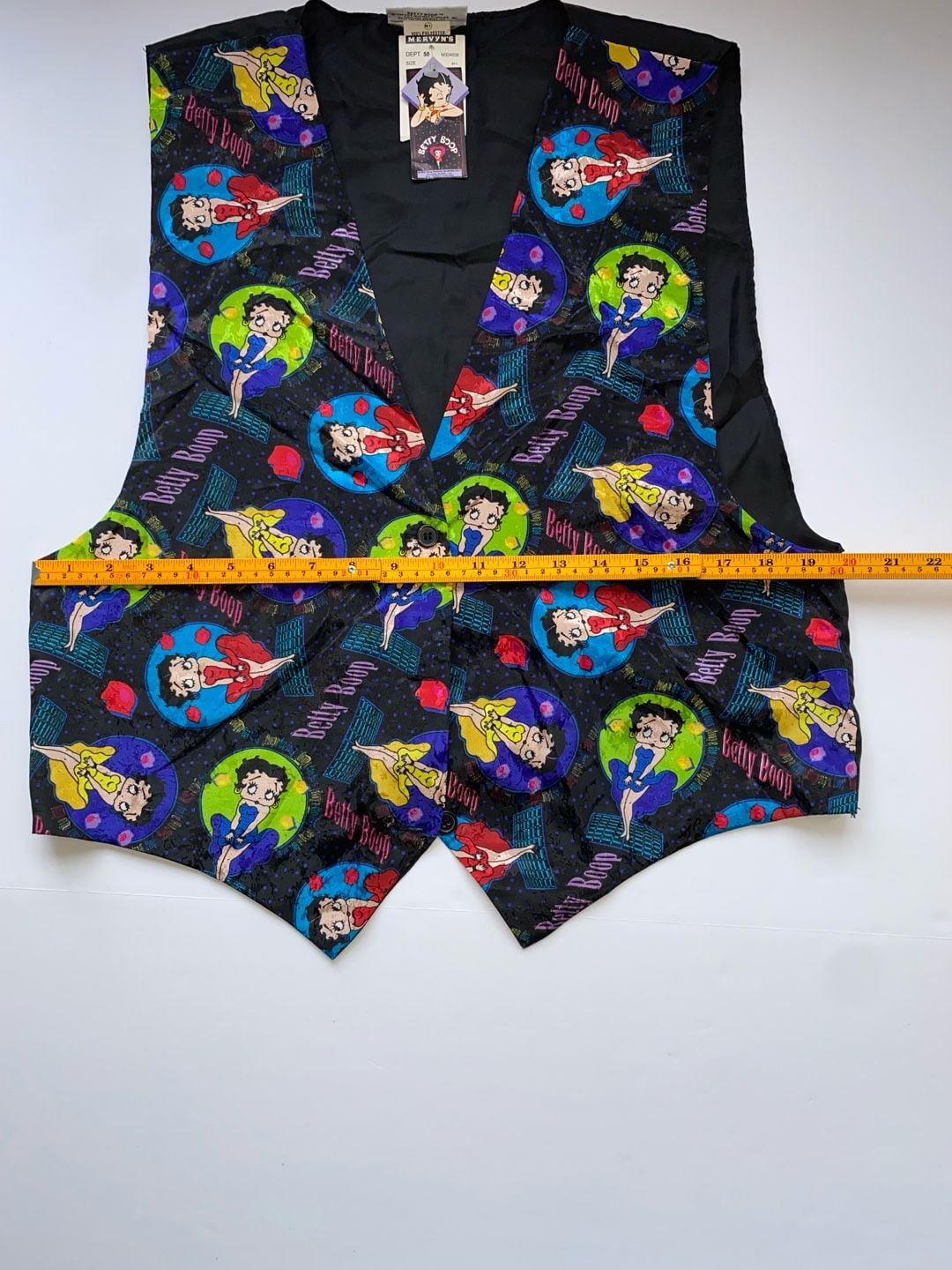 VTG new with tags. Betty Boop vest size M/L black poly 90’s Vintage. 8