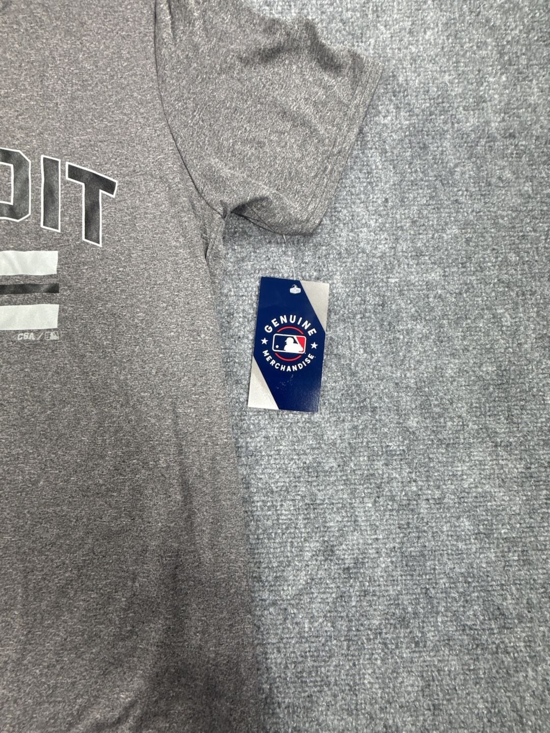 CSA Detroit Tigers Size M Gray T-Shirt MLB Genuine Merchandise Polyester New 3