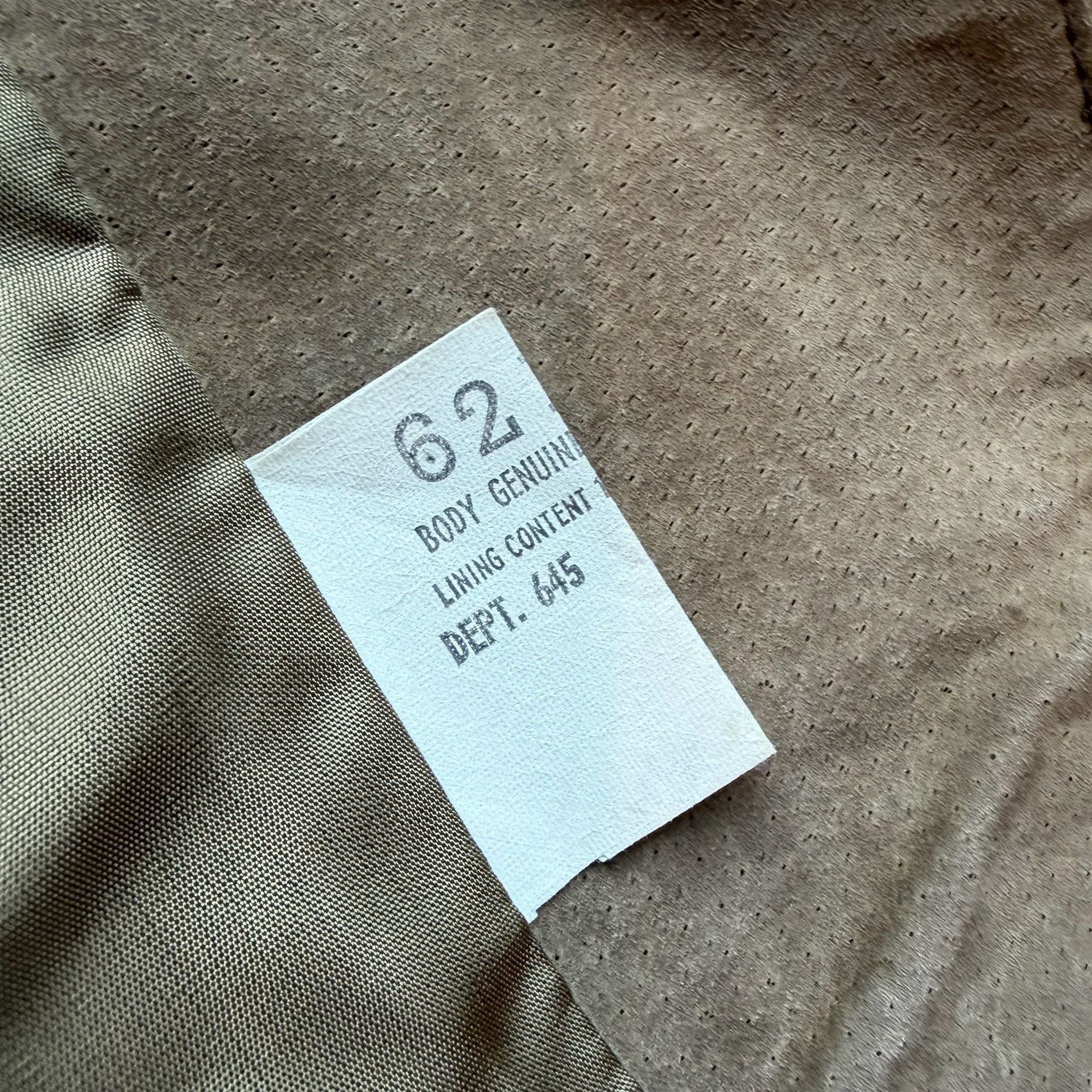 Vintage 70s Sears Suede Leather Blazer Size 44 Taupe Brown Patch Pockets Jacket 14