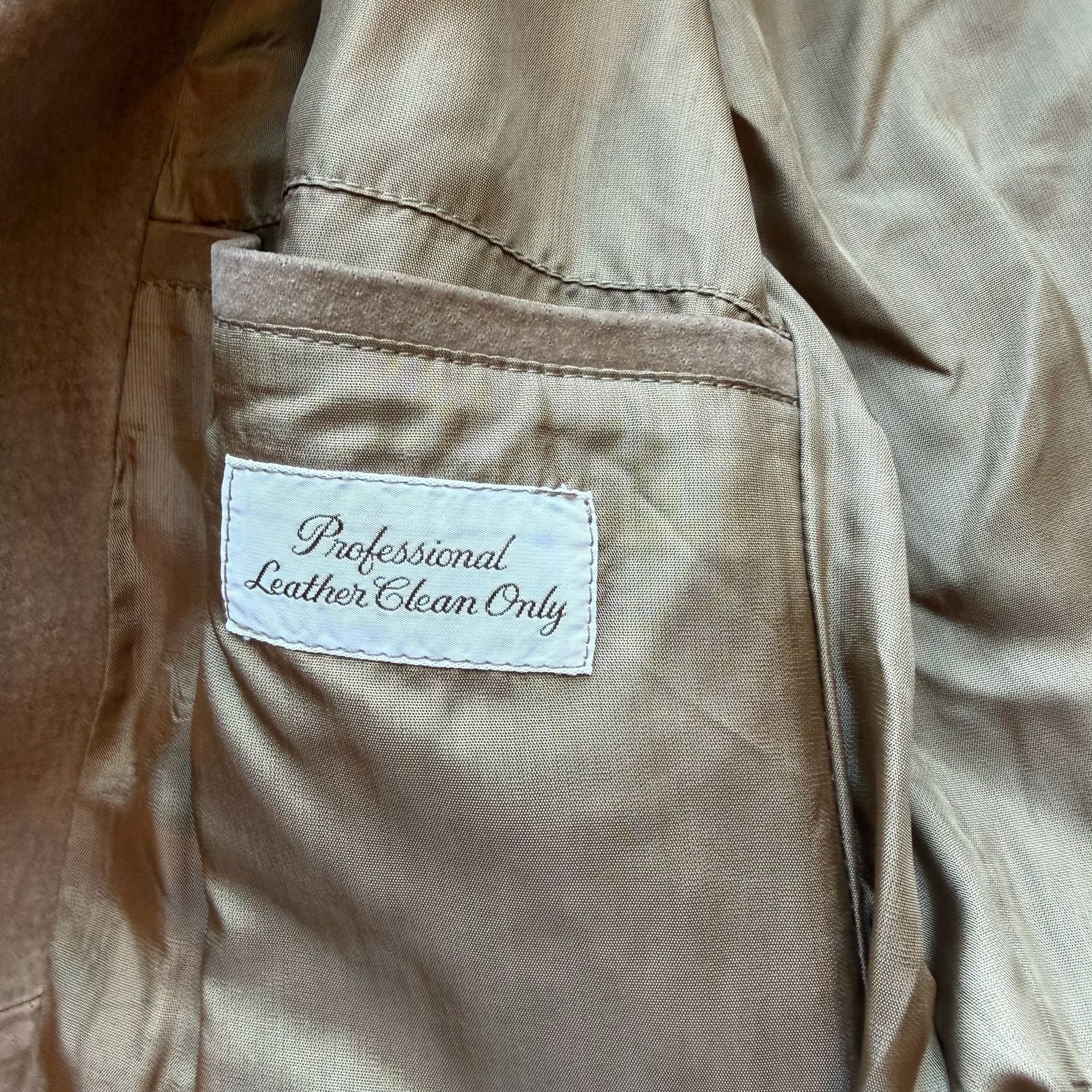 Vintage 70s Sears Suede Leather Blazer Size 44 Taupe Brown Patch Pockets Jacket 12