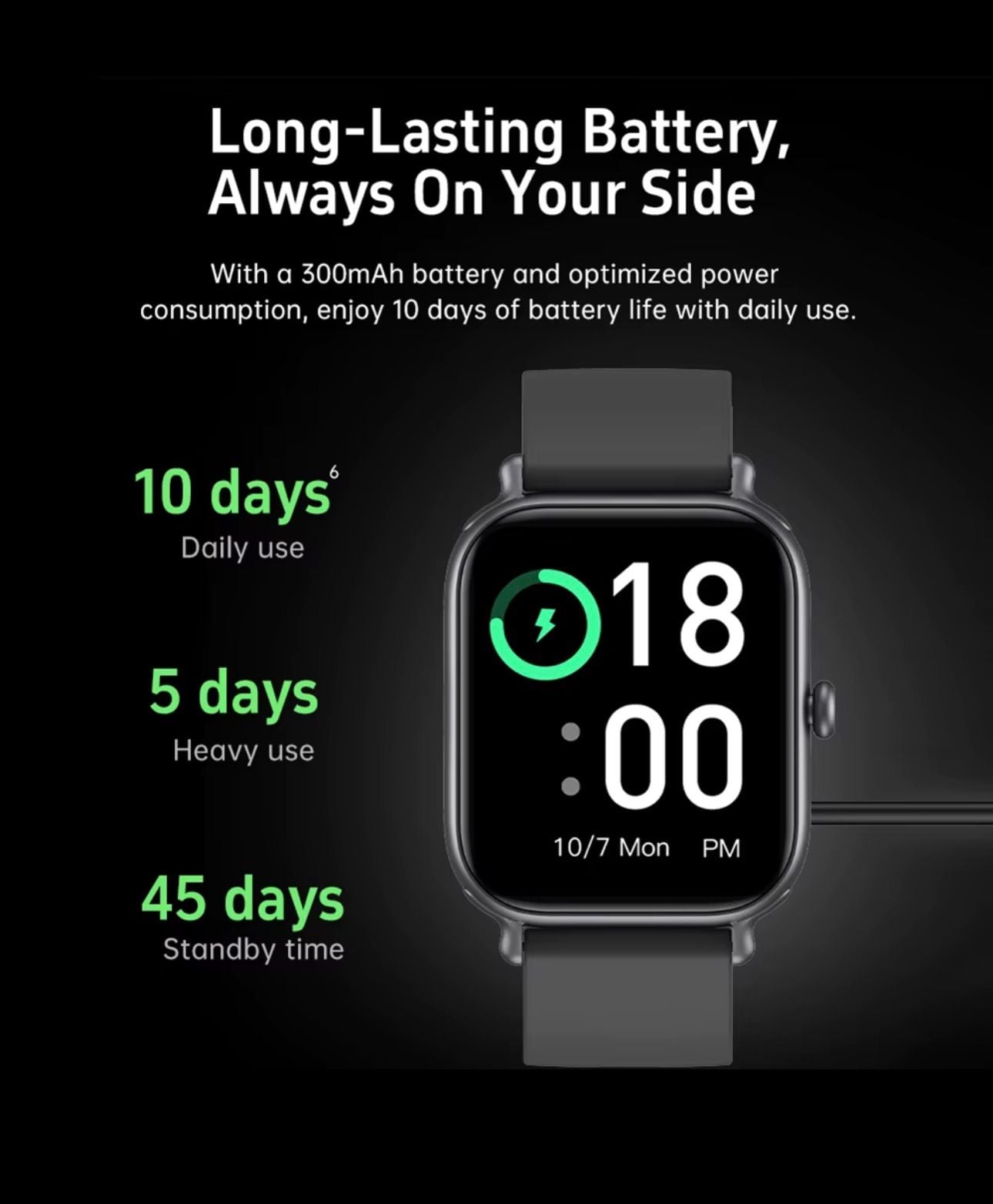 Runmefit CX3 Smartwatch Black Fitness Tracker 3