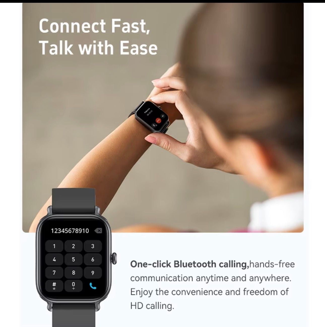 Runmefit CX3 Smartwatch Black Fitness Tracker 5