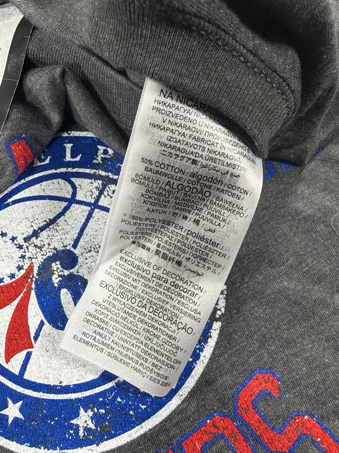 Logo Athletic Philadelphia 76ers NBA Size Medium Heather Gray T-Shirt NWT 7