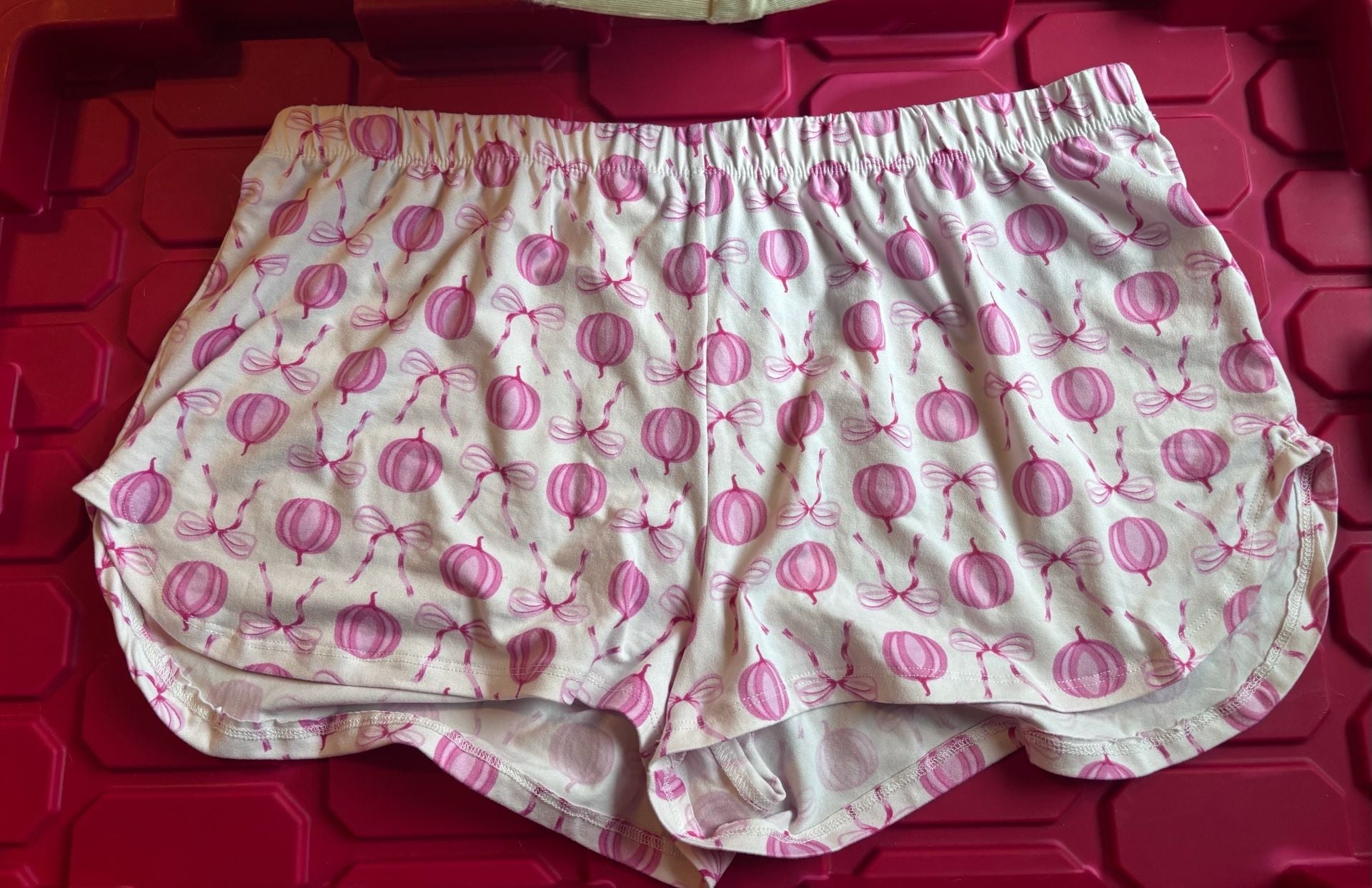 2 pairs Pajama Set Pink Pumpkins and Pink bows 3