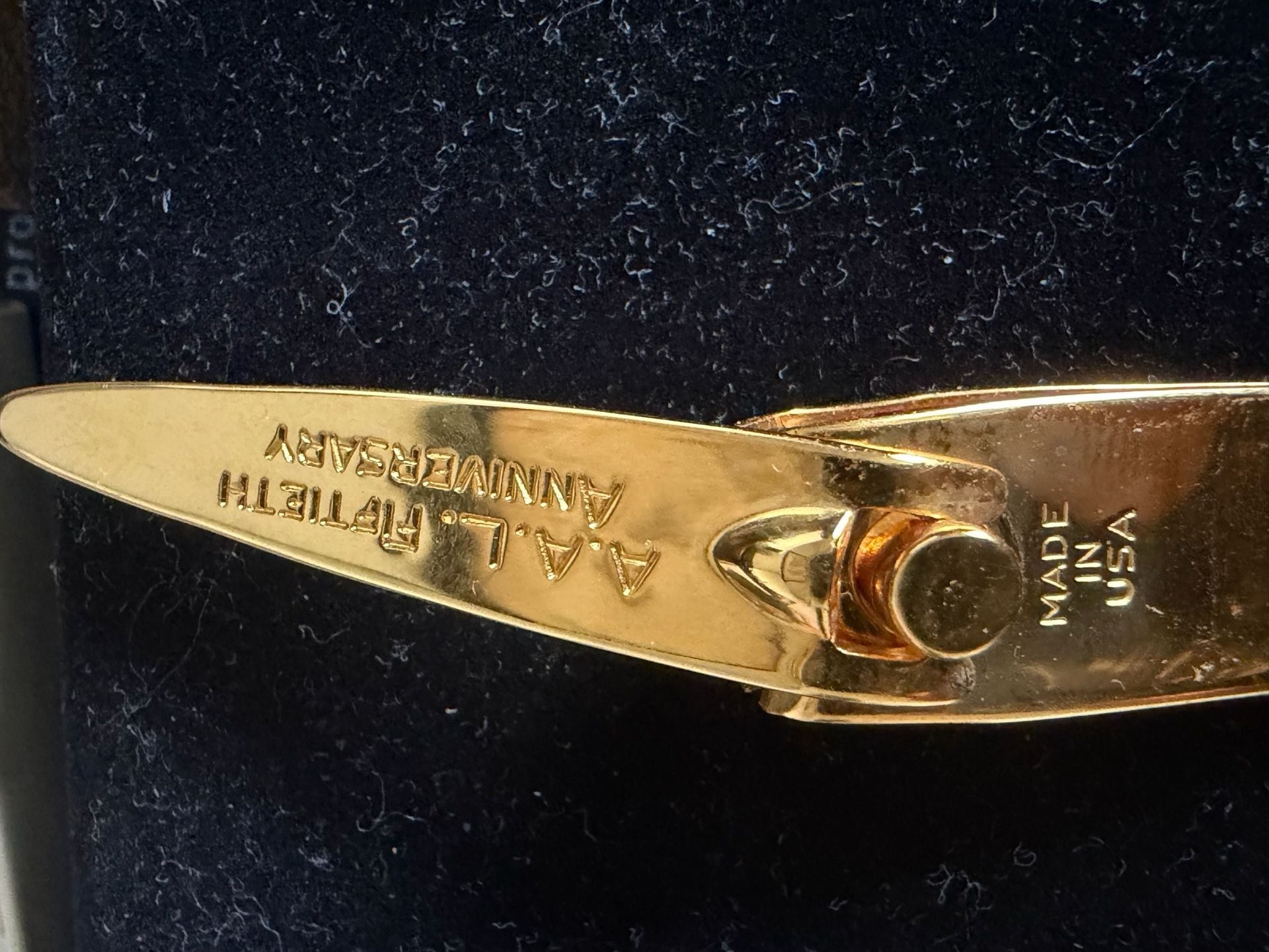 Vintage A.A.L. Fiftieth Anniversary Gold Tone Nail Clipper Made In USA 2